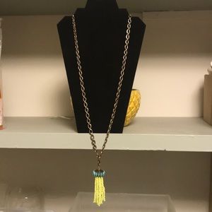 New Avon “On the brighter necklace “ hearty goldstone long necklace